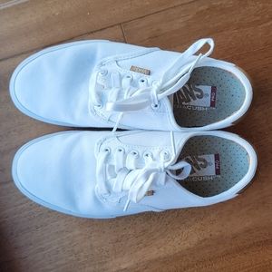 White Lace-Up Vans